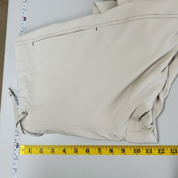 Title Nine Womens Cropped Pants Size 8 Tan Straight Leg Golf Tennis Preppy - Picture 10 of 12